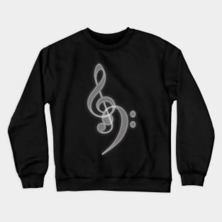 Music - Treble and Bass Clef Crewneck Sweatshirt